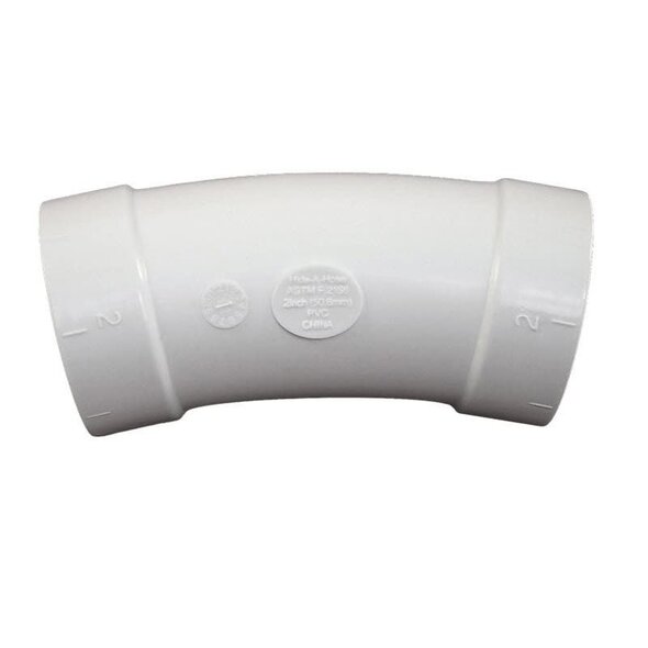 Hide A Hose Central Vacuum Large 22.5 Elbow Fitting for Hose Retraction