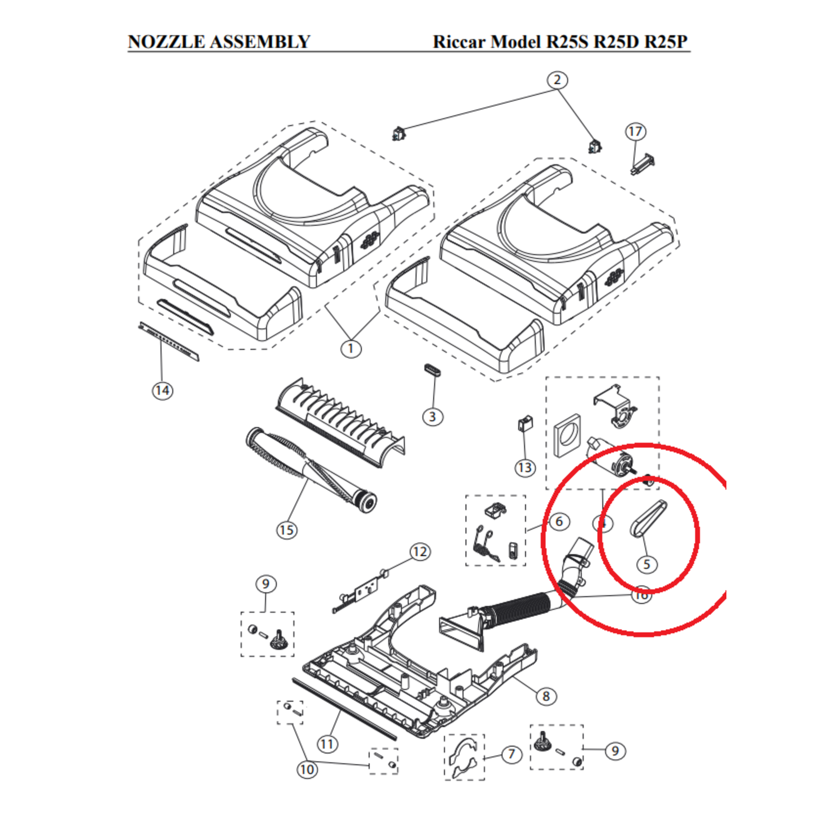 Riccar Riccar R25S, R25D & R25P Vacuum Belt