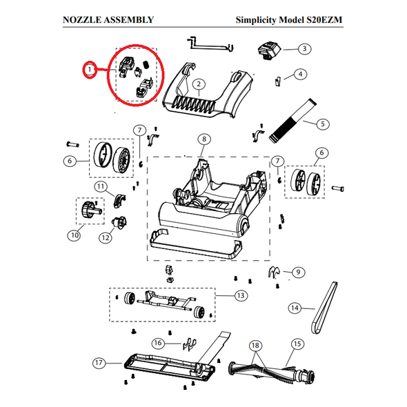 Simplicity Simplicity S20EZM On/Off Switch Pedal Assembly