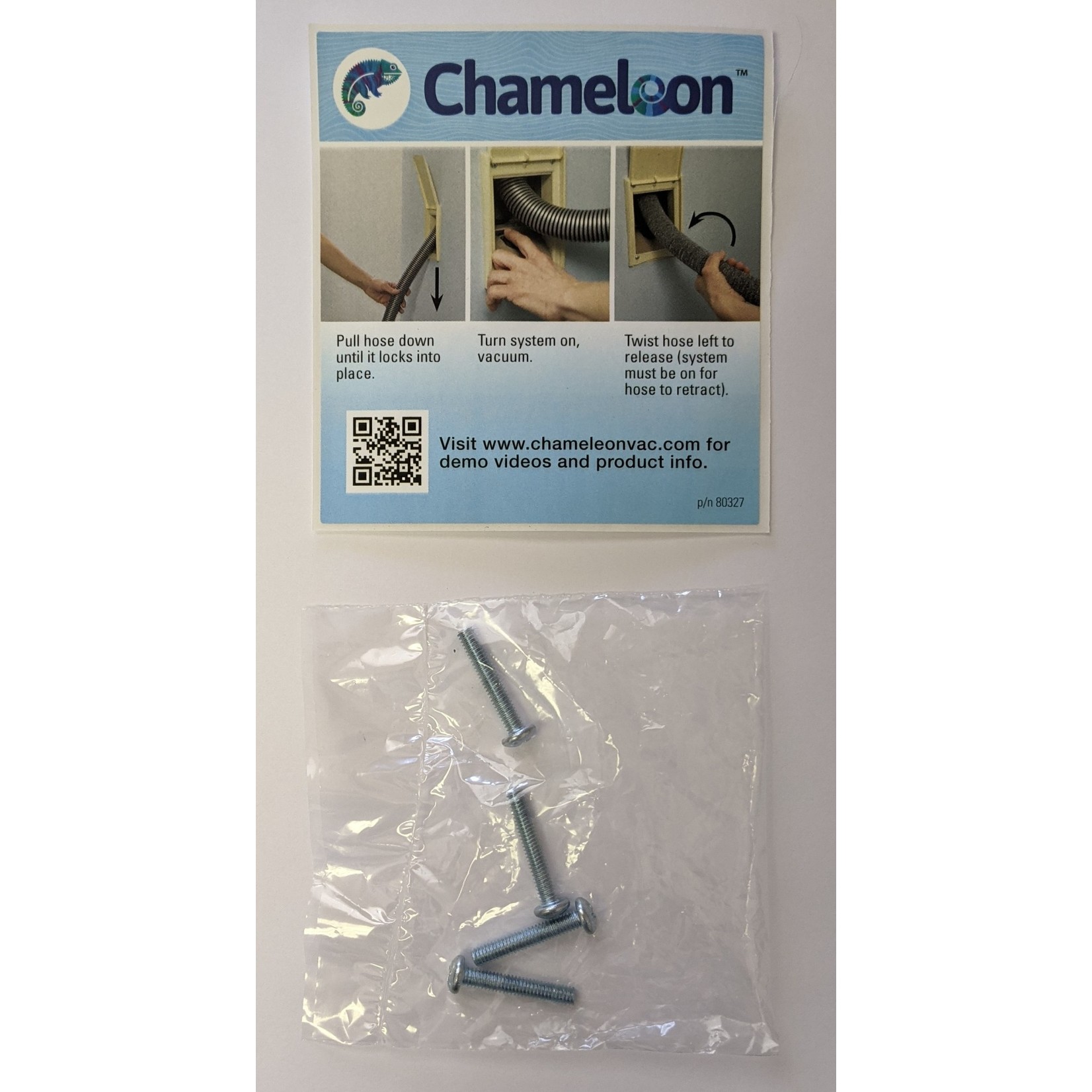 Chameleon Chameleon Central Vacuum Valve Trim Kit  - White