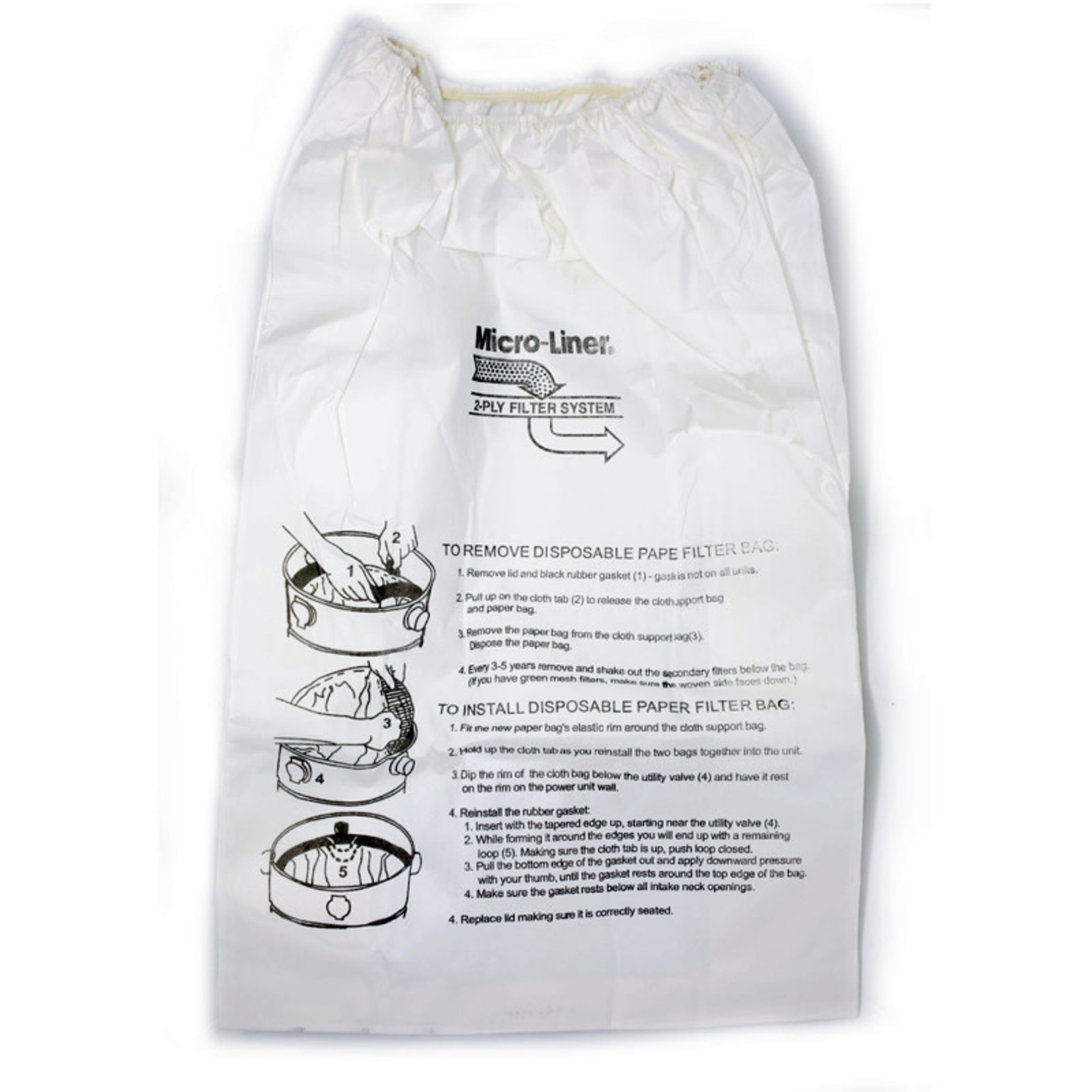 Modern Day Modern Day & Silent Master 8 & 12 Gallon Elastic Top Central Vacuum Paper Bag - 3pk
