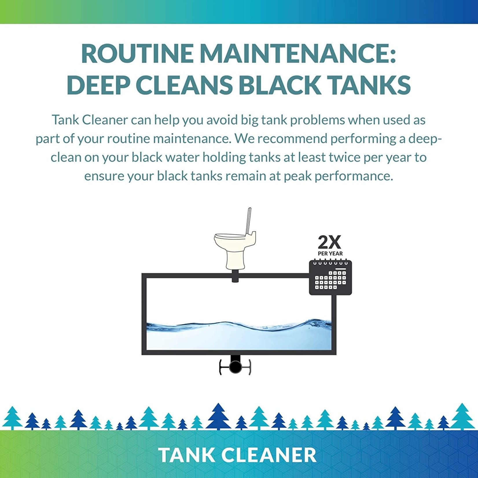 Unique Manufacturing Unique Tank Cleaner Liquid for RV and Boat Black Holding Tanks 32 oz.