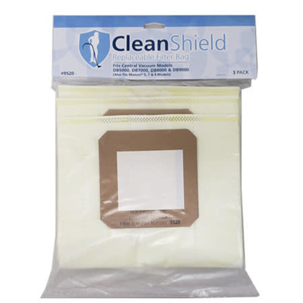Vacuflo VacuFlo Power Unit Vacuum Bags for DB Series - Except DB3000 - 3-Pack