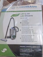 Lindhaus Lindhaus "LB4" Backpack HEPA Cloth Vacuum Bags - 8pk & 2 Filters