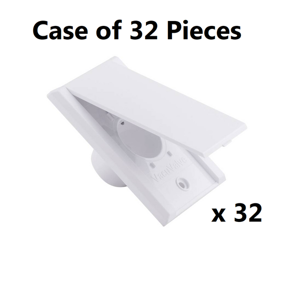 Vacu-Valve Vacu-Valve Low Volt Rectangle Door Inlet Valve - White - Box of 32