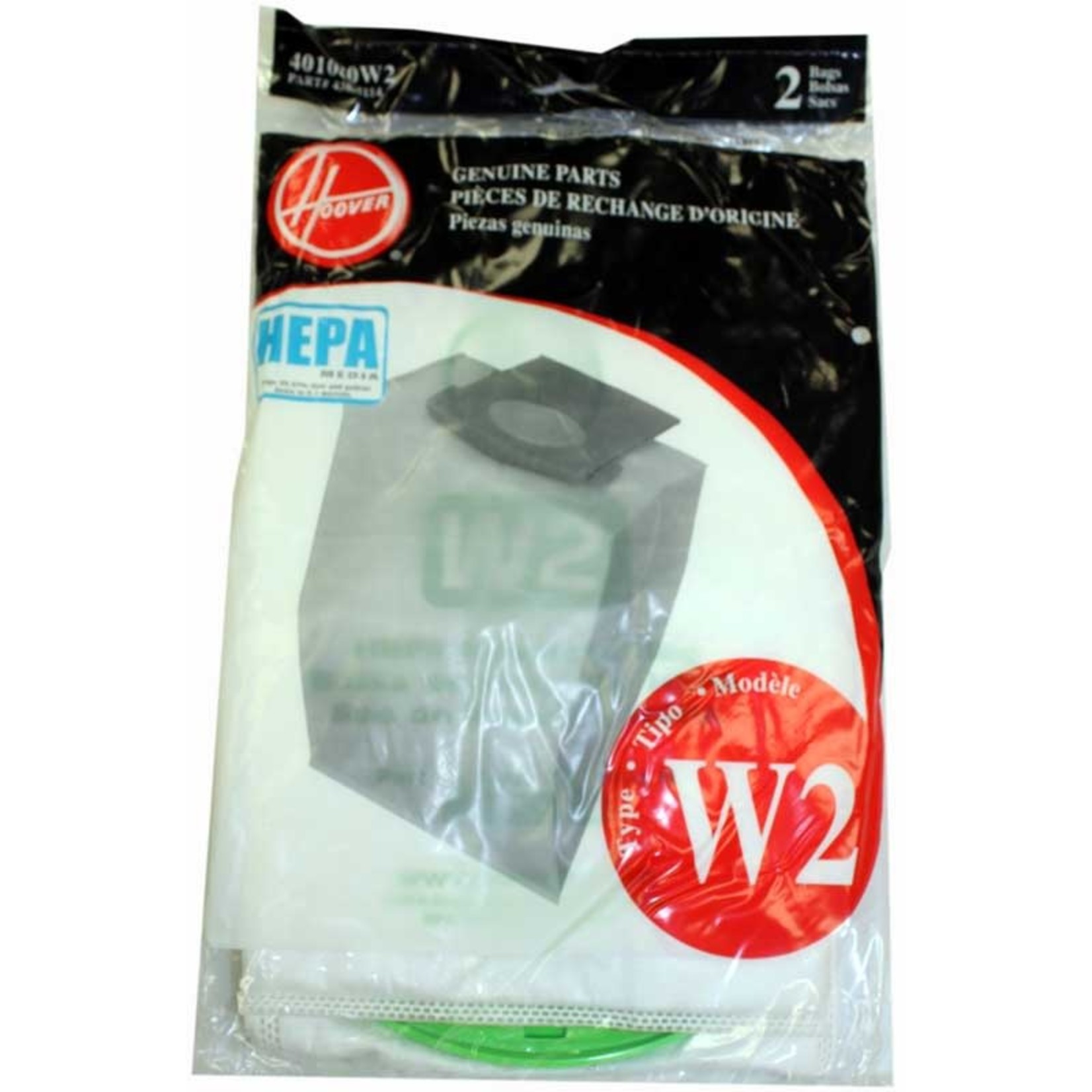 Hoover Hoover Style "W2" HEPA Cloth Bag - 2pk