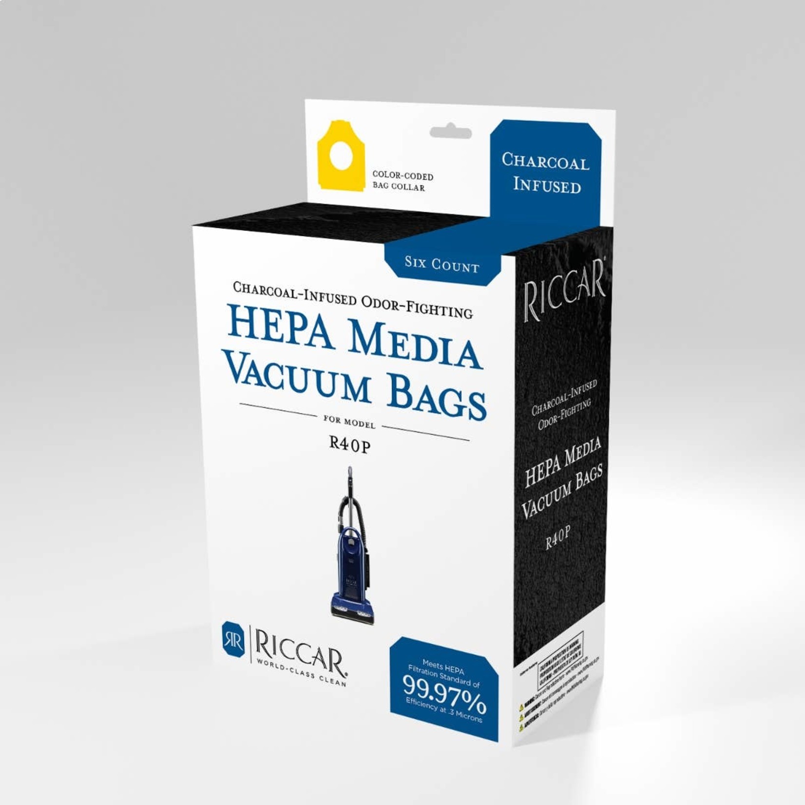Riccar Riccar Charcoal-Lined HEPA Media Bags For R40 Series - 6Pk