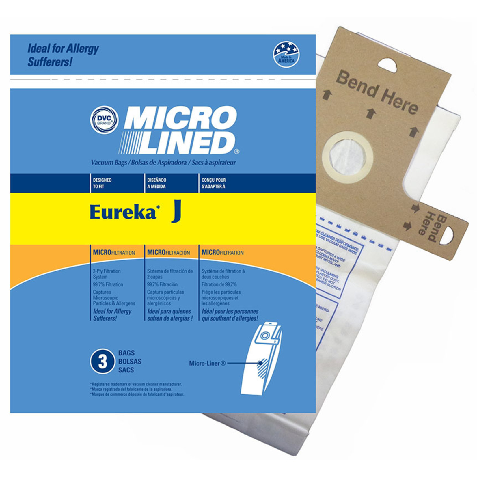 DVC Eureka Style "J" Vacuum Bag (3pk)