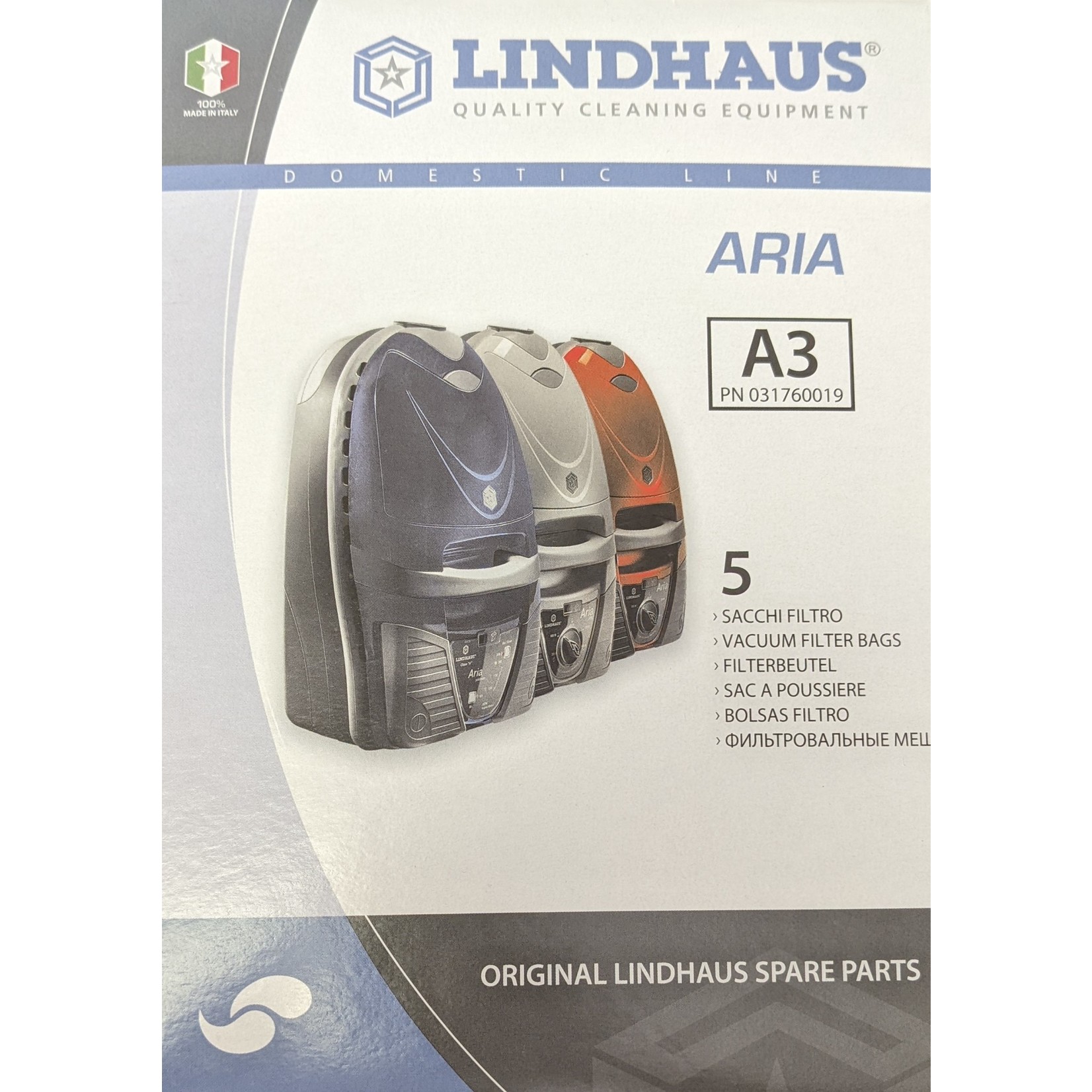 Lindhaus Lindhaus "A3" HEPA Cloth Vacuum Bag (5pk)