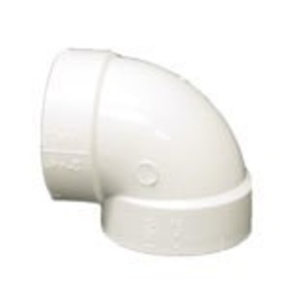Plastiflex Central Vacuum Sharp 90 Elbow Fitting - Single