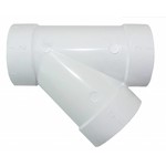 Plastiflex 45° Y Branch Central Vacuum Fitting - Single