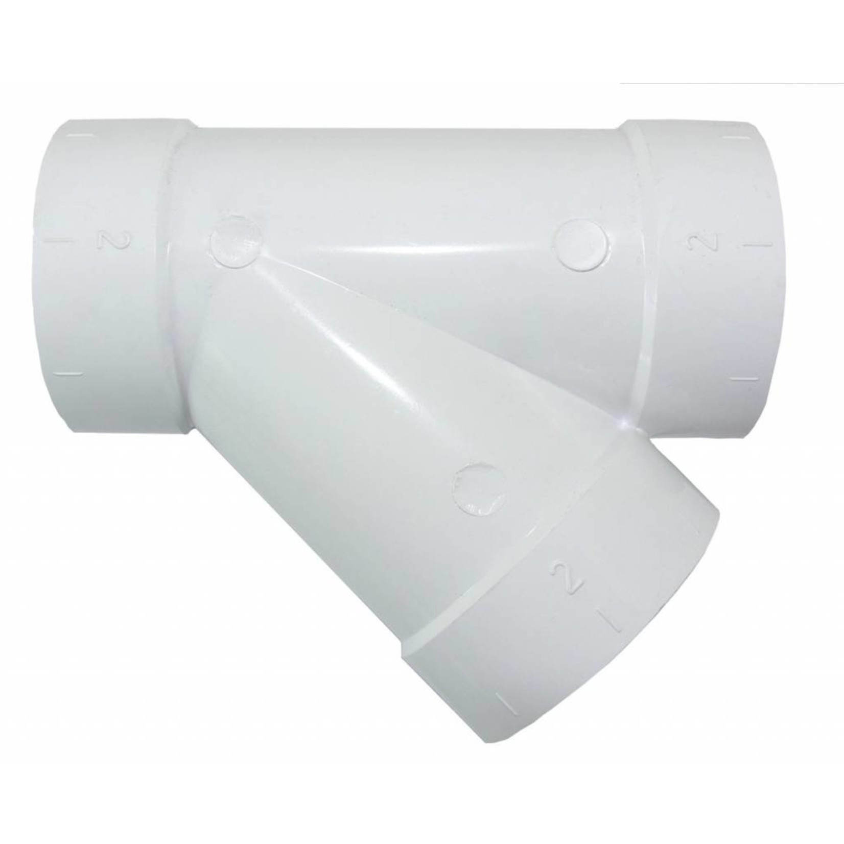 Plastiflex 45° Y Branch Central Vacuum Fitting - Single