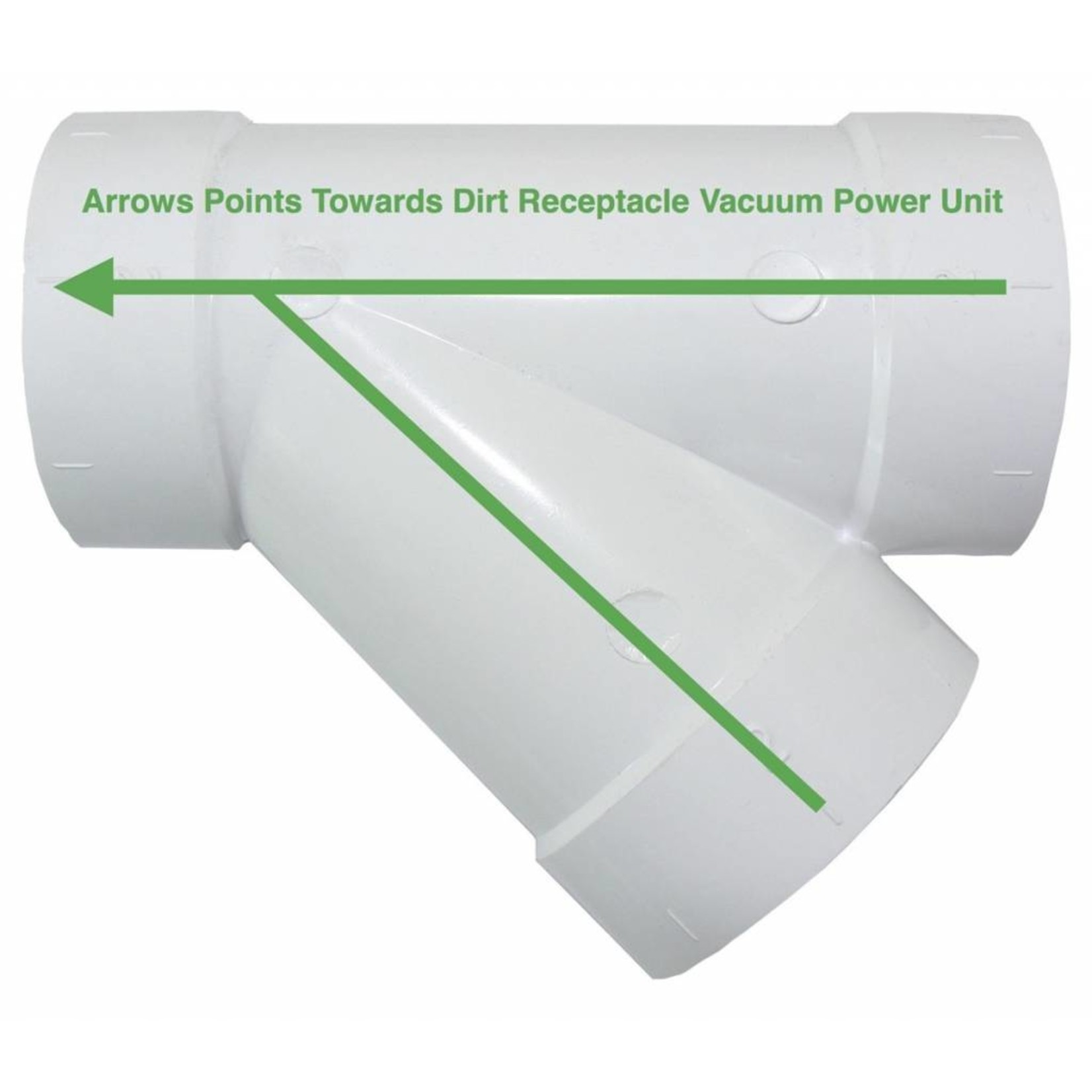 Plastiflex 45° Y Branch Central Vacuum Fitting - Single