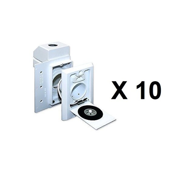 Hayden Hayden Dual Volt Square Door Supervalve - White - 10-Pack