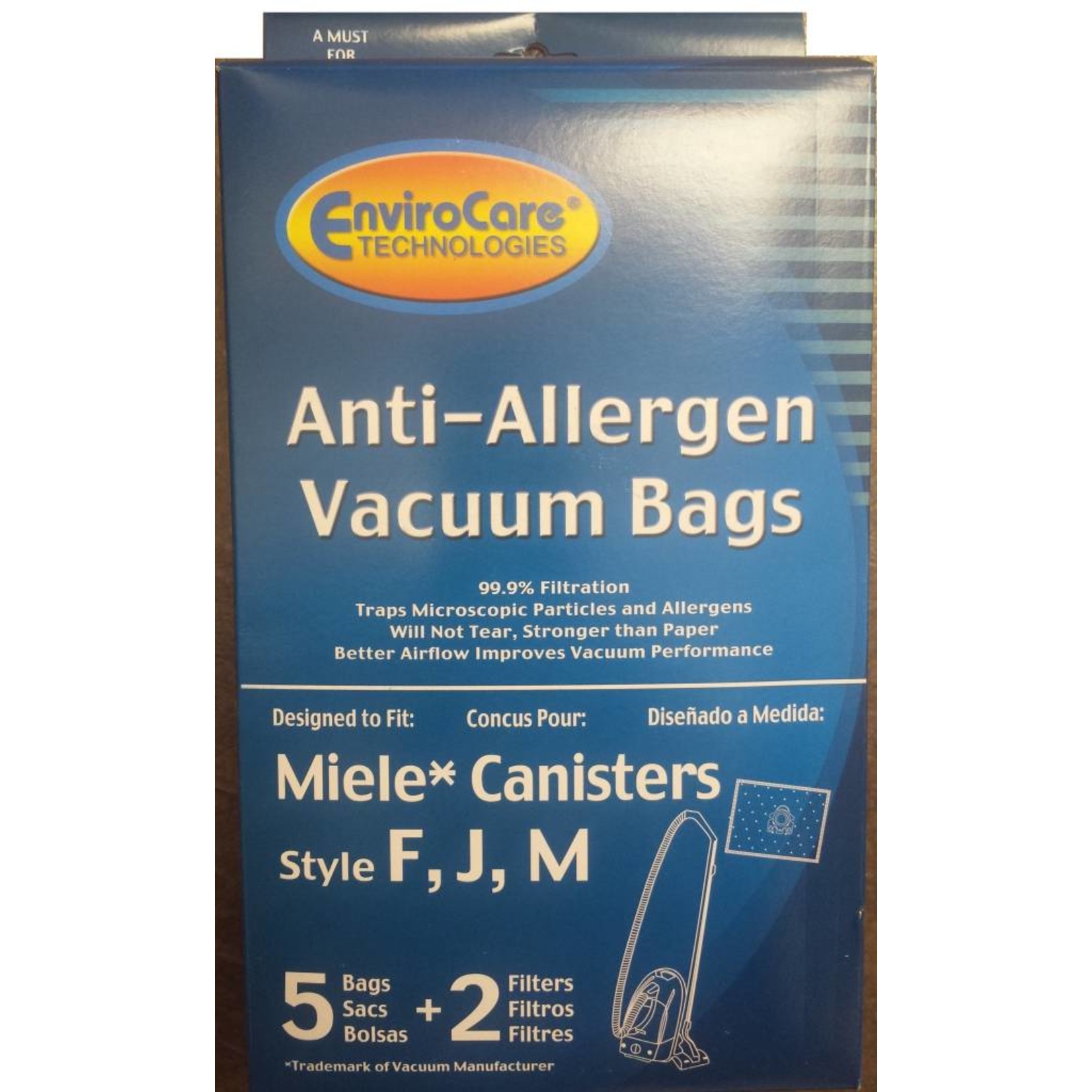 Envirocare Miele Style "F, J, M" Bag (5pk + 2 Filter)