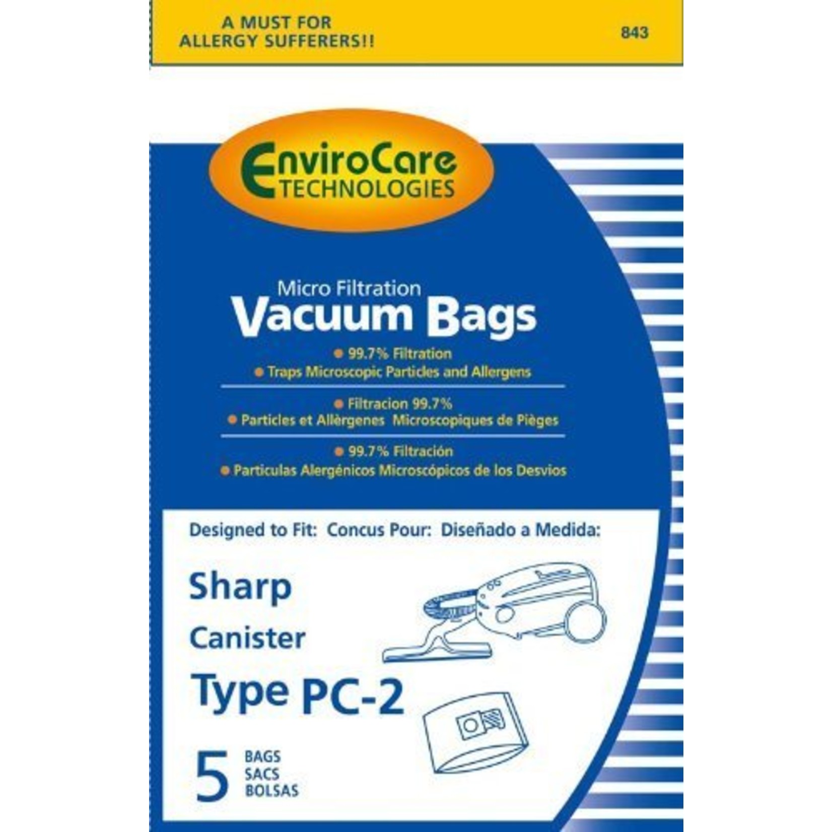 EnviroCare Sharp PC-2 Vacuum Bags