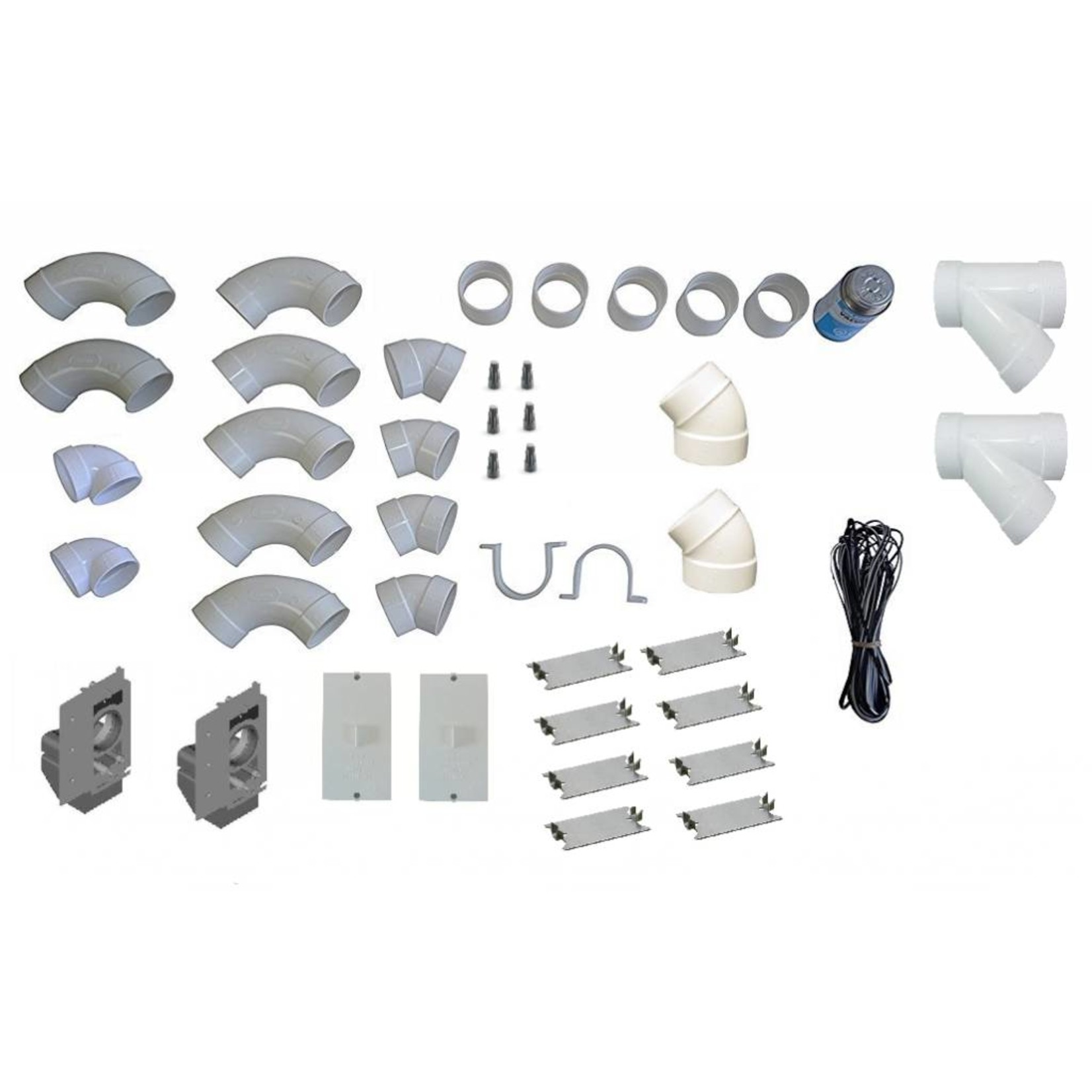 Swiss Boy Traditional Central Vacuum Rough-In Kit - 2 Inlets