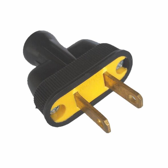 Swiss Boy 2 Wire Male Plug - Black