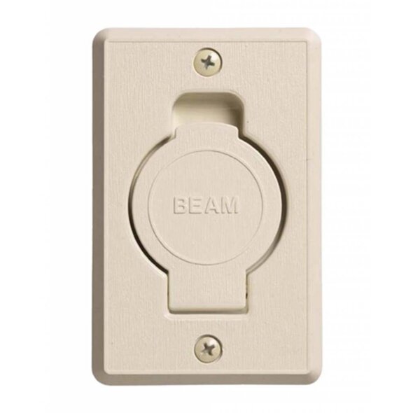 BEAM Central Vacuum Round Door Valve (Low Volt) Almond/Bisque