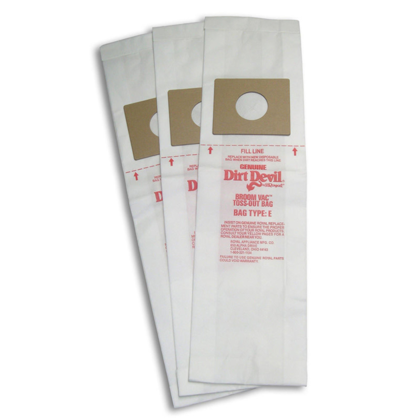Dirt Devil Dirt Devil Type"E" Vacuum Bags - 3pk
