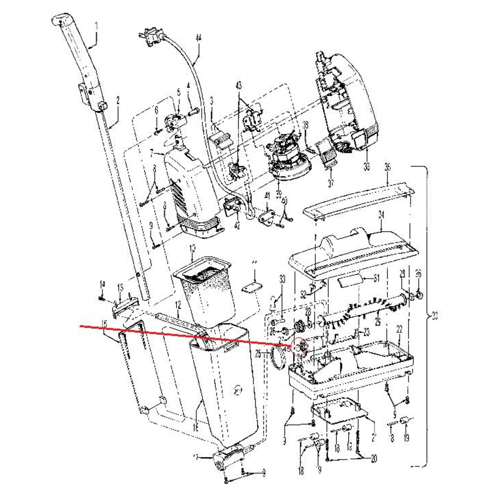 Hoover Hoover Motor Pulley - Cogged