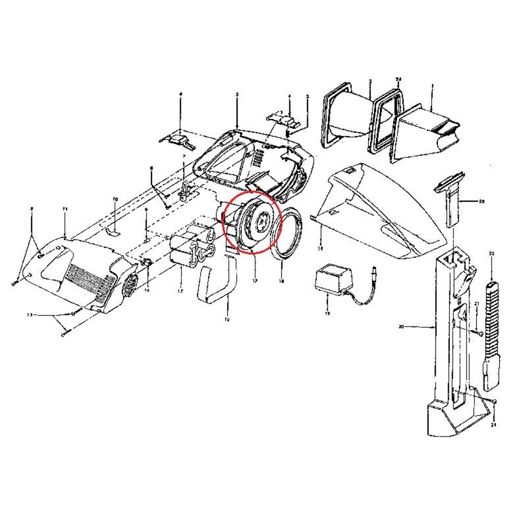 Hoover Hoover Motor & Fan for Wet/Dry Handvac S1105