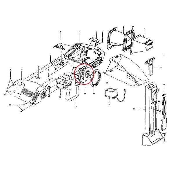 Hoover Hoover Motor & Fan for Wet/Dry Handvac S1105