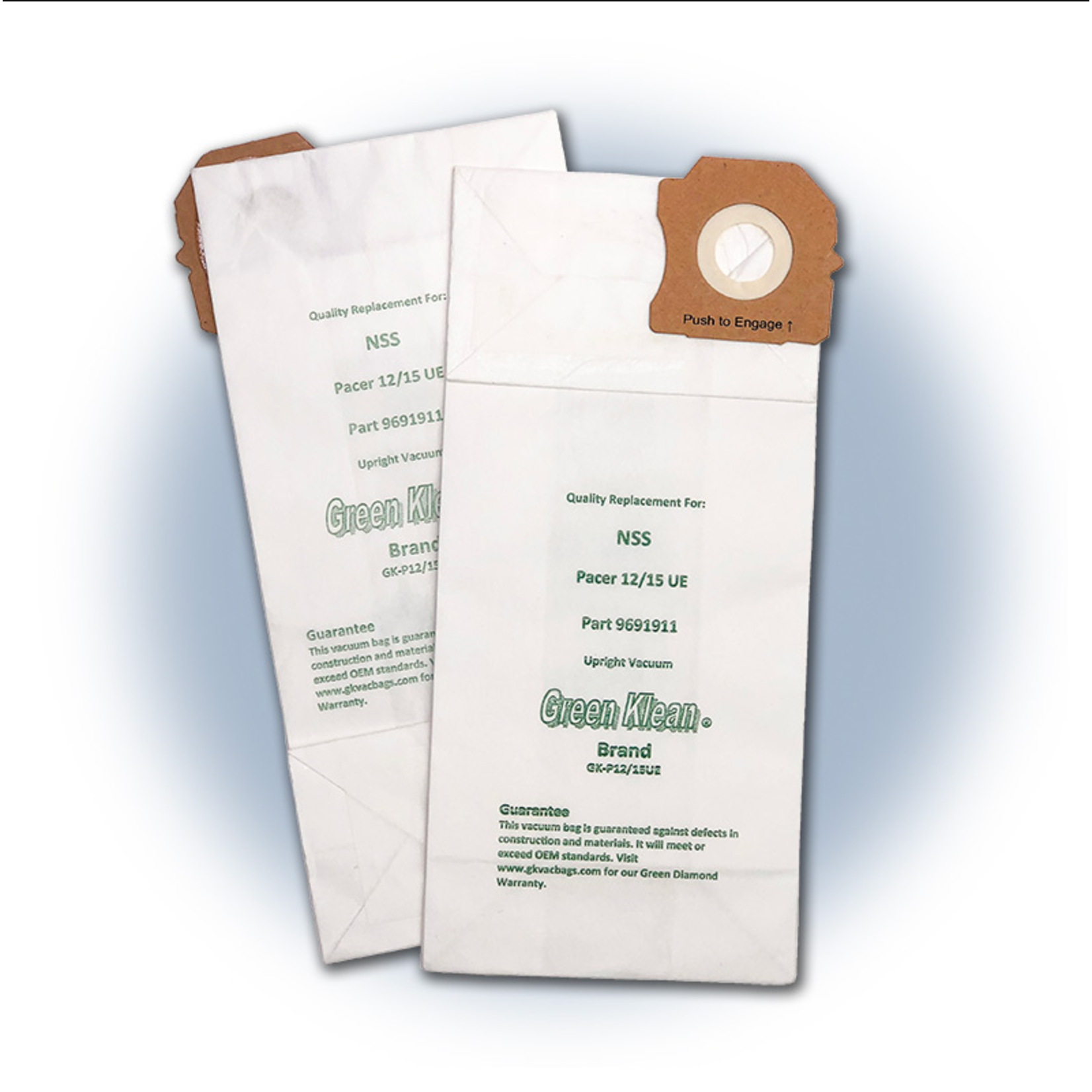 NSS NSS Pacer 12 & 15 UE Upright Vacuum Cleaner Filter Paper Bags - 9691911 - 10pk