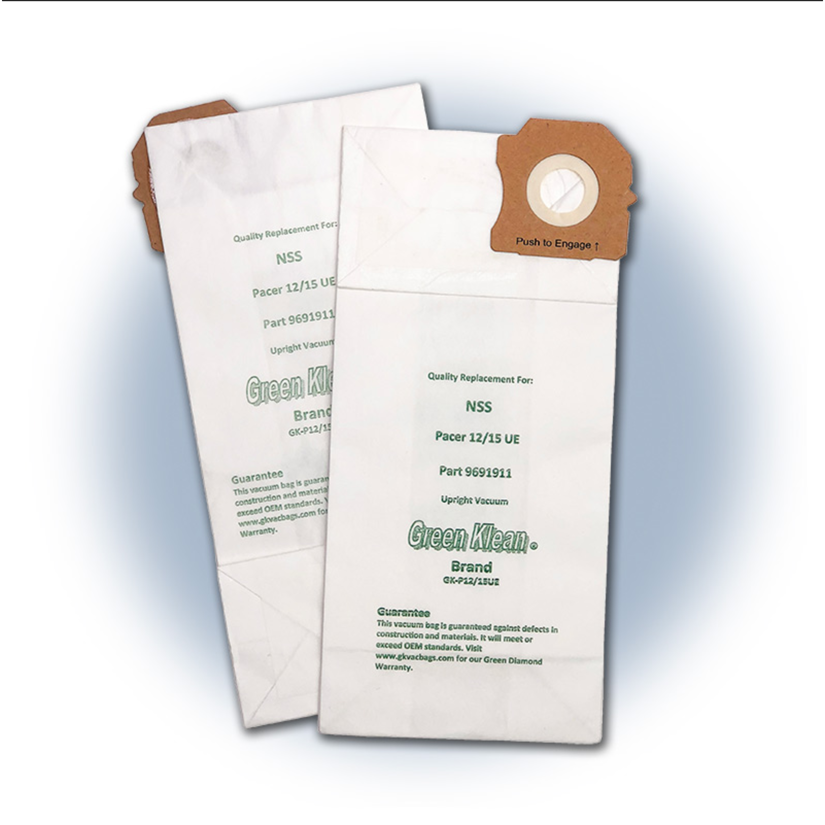 NSS NSS Pacer 12 & 15 UE Upright Vacuum Paper Vacuum Bags - 9691911 - 10-Pack