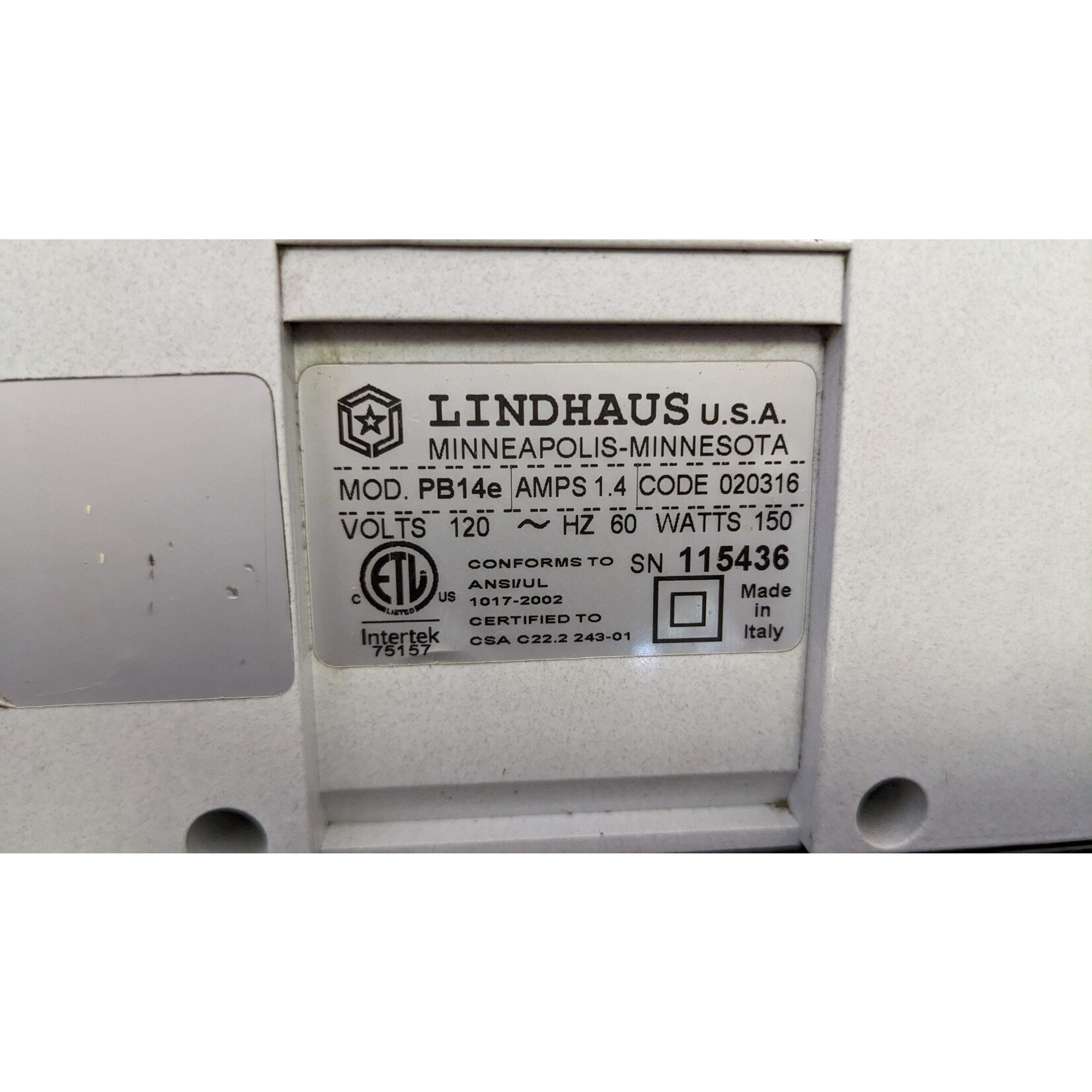 Lindhaus Refurbished Lindhaus PB14 Power Nozzle - 115436