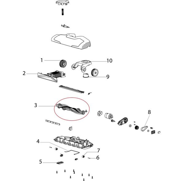 Electrolux Electrolux Ergorapido Brush Roll Assembly