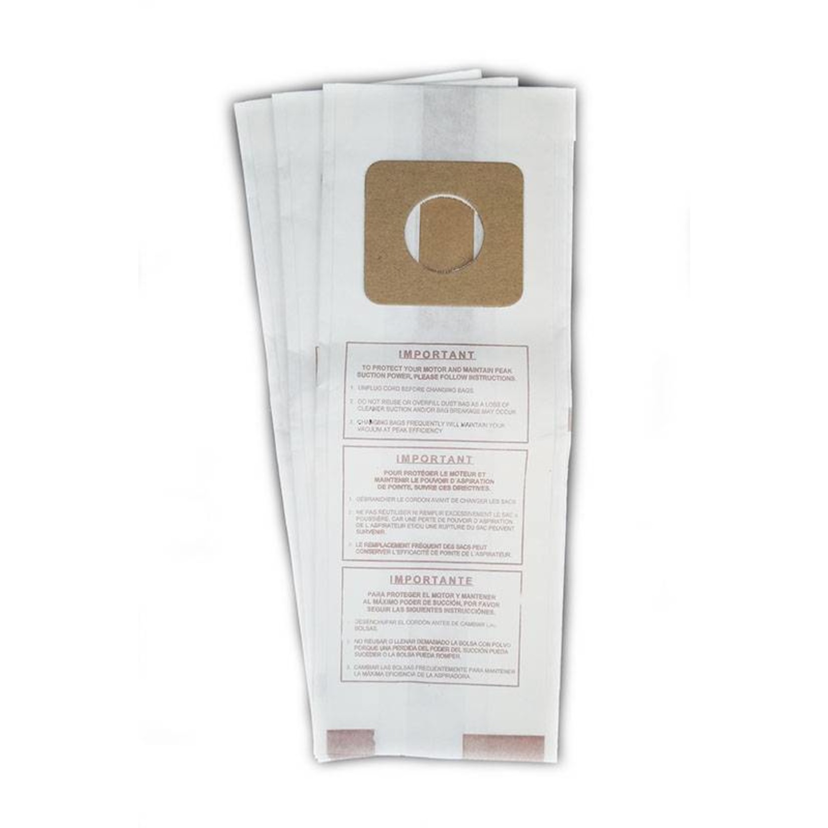 DVC Panasonic Style U, U-3, &U-6 Vacuum Bags - 12pk