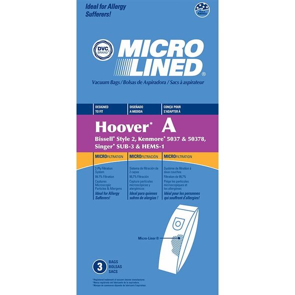 Bissell Hoover & Kenmore 5037 & Bissell Type 2 Vacuum Bags - 3-Pack