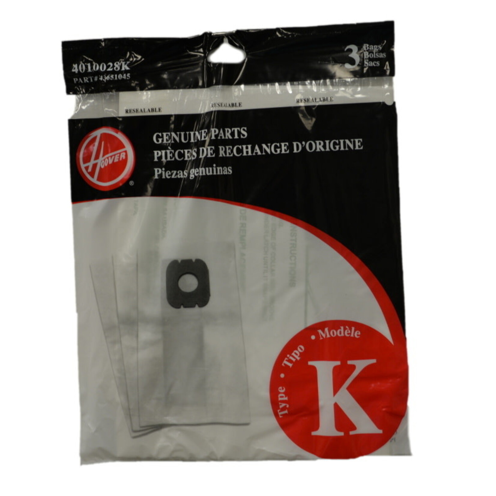 Hoover Hoover Type "K" Paper Vacuum Bags - 3pk