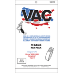 Vac America V.A.C. Riccar 7000, 8000 Type "B" HEPA Vacuum Bags - 9pk