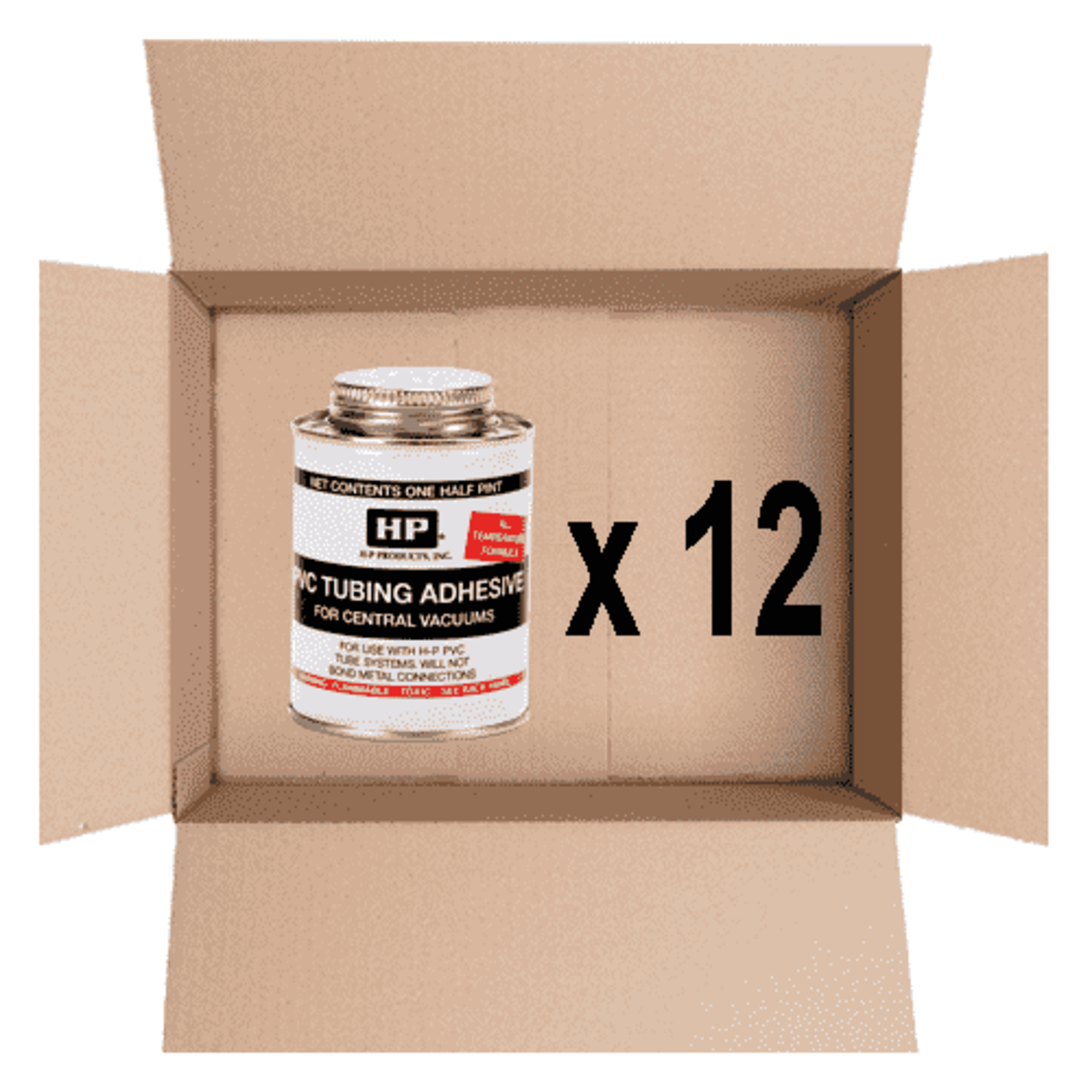 H-P Products H-P 8 oz. (1/2 Pint) of Clear Regular PVC Cement - Glue Case of 12