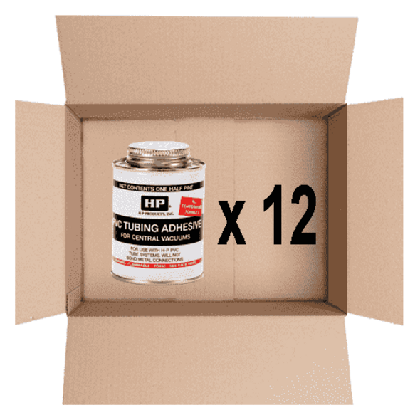 H-P Products H-P 8 oz. Clear Regular PVC Cement - 1/2 Pint - Glue Case of 12