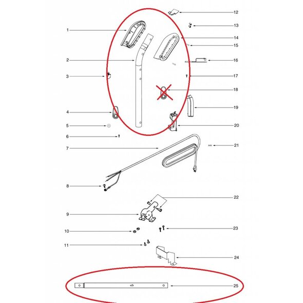Sanitaire Sanitaire Upright Handle & Grip Assembly