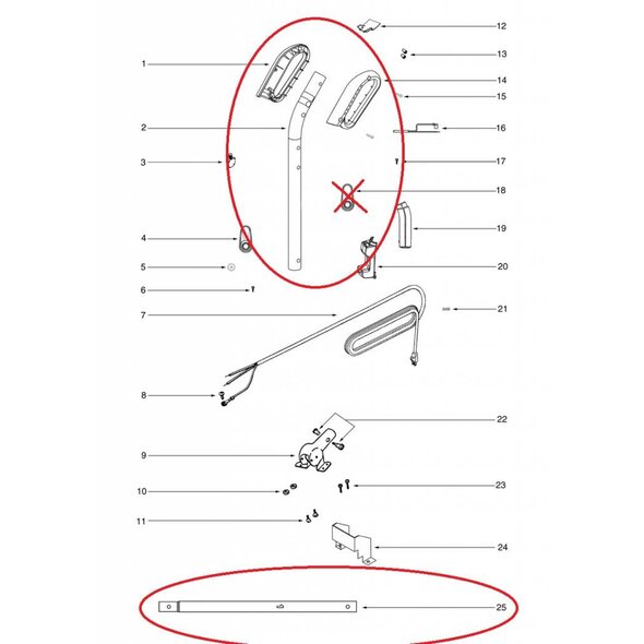 Sanitaire Sanitaire Upright Handle & Grip Assembly