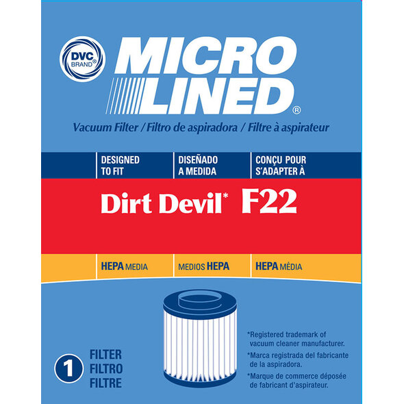 Dirt Devil Royal & Dirt Devil Style "F22" HEPA Vacuum Filter