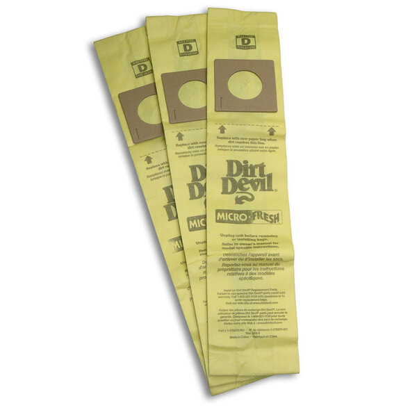 Dirt Devil Royal & Dirt Devil Type D Vacuum Bags - 3-Pack
