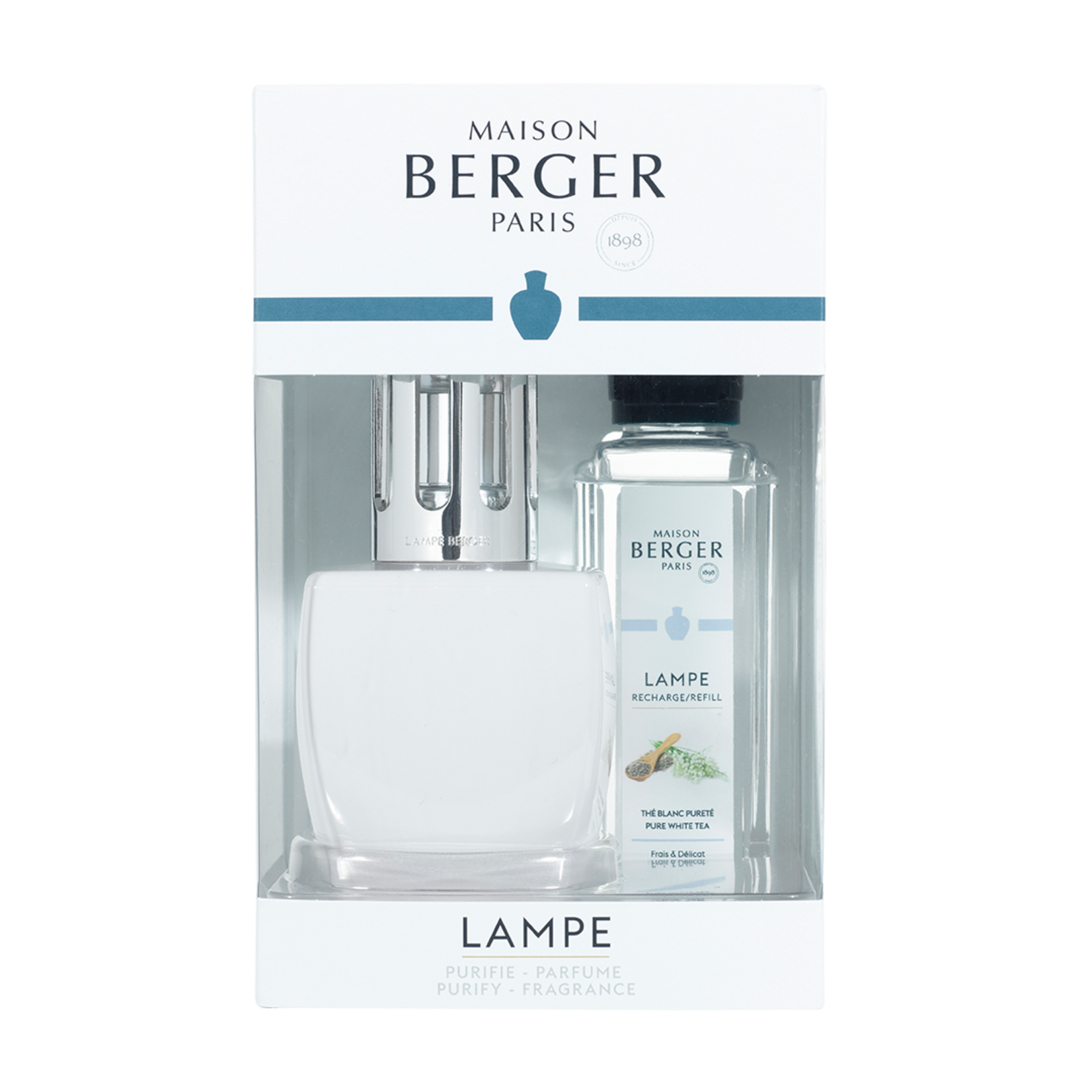 Maison Berger Maison Berger Fragrance Lamp - June White + 250ml Pure White Tea
