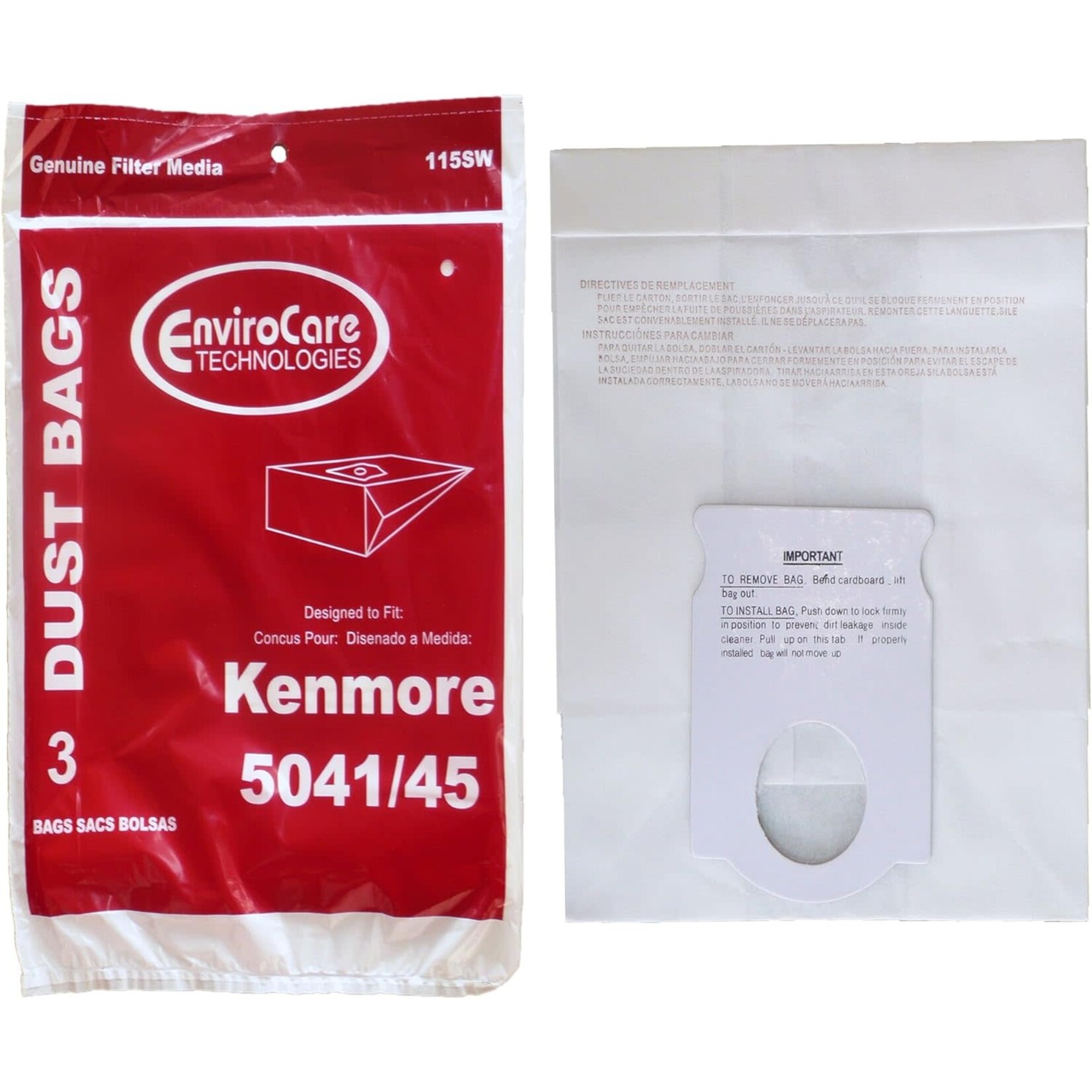DVC Kenmore Style "5041/45" Vacuum Bags  - 3pk