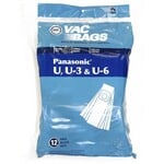 DVC Panasonic Style U, U-3, &U-6 Vacuum Bags - 12-Pack