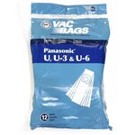 DVC Panasonic Style U, U-3, &U-6 Vacuum Bags - 12pk