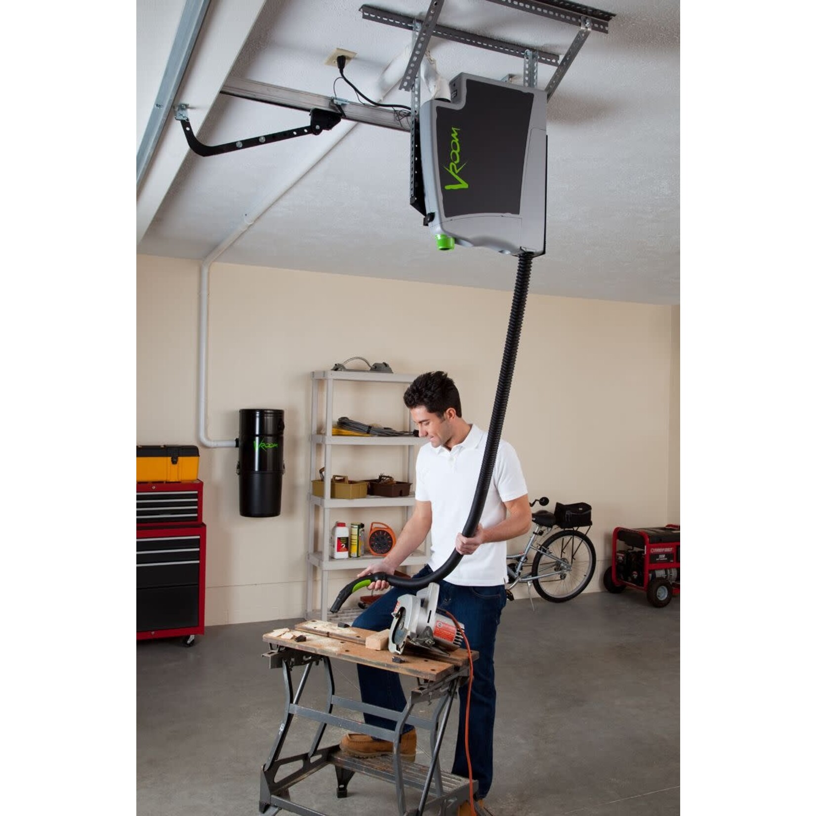 H-P Products Vacuflo Vroom 18' Retractable Central Vacuum Hose Assembly – Model 9215