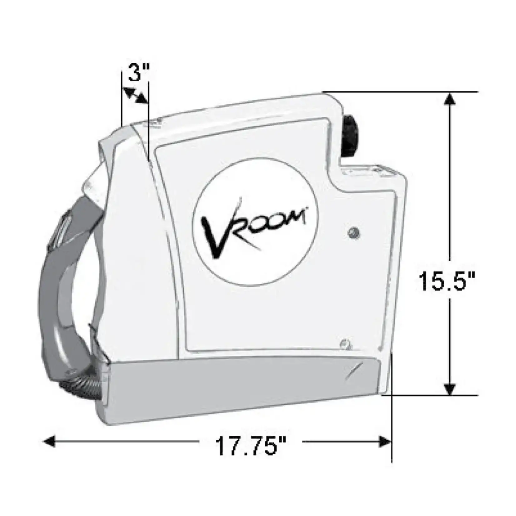 H-P Products Vacuflo Vroom 18' Retractable Central Vacuum Hose Assembly – Model 9215