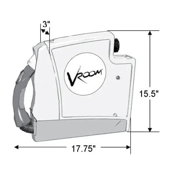 H-P Products Vacuflo Vroom 18' Retractable Central Vacuum Hose Assembly  Model 9215
