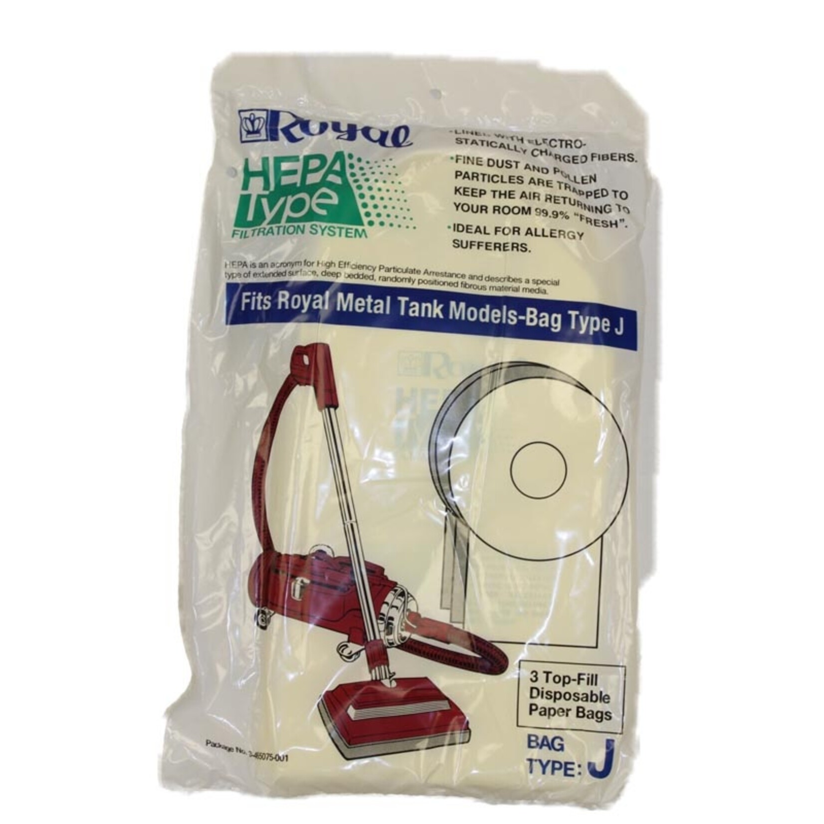 Royal Royal Style "J" Vacuum Bags - 3pk