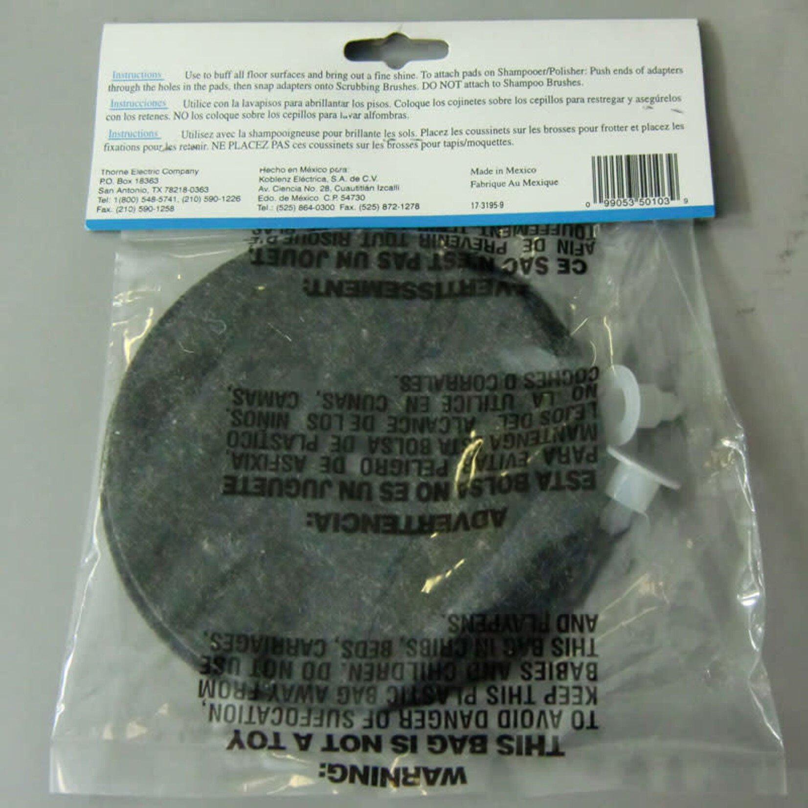 Koblenz Koblenz Felt Pad W/ Retainers - 2-Pack